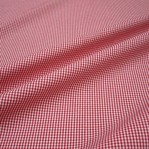 Stoff am Stück Stoff Baumwolle Vichy Karo klein rot weiß 1,5 mm Swafing Canstein