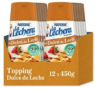 La Lechera Nestlé Dulce de leche, Leche condensada - Botella Sirve Fácil Caja 12 x 450 g