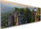 Feeby Leinwandbilder - Deko Bilder - Bastei Schweiz Berg Landschaft Grün - Canvas 100x40 cm 3tlg- Wandbilder Schlafzimmer - Aesthetic Room Decor - Modern Wanddeko - Bild auf Leinwand - Fertig Gespannd