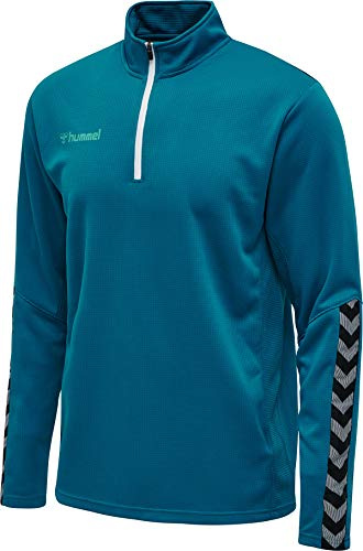 hummel Jungen Sweatshirt Hmlauthentic Kids Half Zip Sweatshirt, Celestial, 128, 204928-8745-128