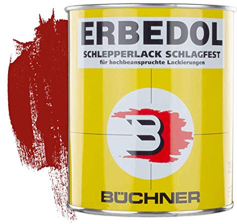 ERBEDOL | Schlepperlack | Eicher | Räderrot | SL2226 | 0,75 l Farbe | Beschichtung | Restaurierung | Fahrzeug Aufbereitung | Agrar | Lackierung | kratzfest | wetterfest | stoßfest | glänzend