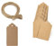LICHUANUK Lot de 100 étiquettes en papier kraft - étiquettes à suspendre avec 20 mètres de ficelle de jute naturelle pour cadeaux, mariage, Saint-Valentin - 3 x 5 cm