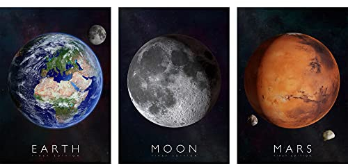 Curiscope Multiverse - Interactive Poster - Essentials Pack (Earth, Moon, Mars) Europe
