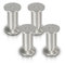 Gimisgu Aluminium Möbelfüße 4er Set,Runde Möbelfuß Sockelfuß,Höhe 150mm,Höhenverstellbar:15mm,Belastbar bis 250 Kg,Geeignet für Sofa, Bett, Nachttisch, Schrank
