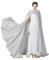 BEAUTELICATE Umhang Damen mit Kapuze Satin Cape Mantel Lang für Hochzeit Brautkleid Fasching Halloween Kostüm Mittelalter Robe Vampir Hexen (Silber - Lang Schwanz)