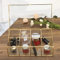 Homtone Boîte en verre vintage en cuivre doré - Boîte à souvenirs transparente - Organisateur de bijoux et comptoir - Vitrine décorative en verre transparent et laiton