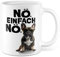 Hunde Tasse French Bulldog Geschenkidee Nö Kaffeetasse mit lustigen Spruch Geschenk für Sturkopf Kaffeebecher Witz Becher (Weiß)