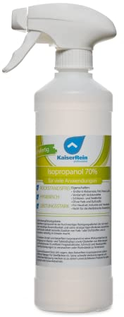 KaiserRein Isopropanol 500ml - Reinigungsalkohol für Küche, Haushalt, Industrie & Handwerk – Ideal als Reinigungsmittel, auch zur Fettentfernung