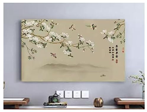 FLYUFO TV/PC-Schutzhülle, Staubdichte TV-Abdeckung, 19-65inch TV/PC Abdeckung Bildschirmschutz, weiches Polyestergewebe für LED LCD Flachbildschirme C,58in