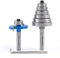 Newdeli 1/4 Inch Shank Rabbet Router Bit 1/8 Height with 6 Bearings Set (1/2, 5/8, 3/4, 7/8, 1, 1-1/8 Bearings) Wood Biscuit Slot Cutters