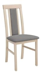 BLACK RED WHITE® Esszimmerstuhl Küchenstuhl Belia| in Modern Stil | Stuhl für Küche,Wohnzimmer, Esszimmer | Beige+Eiche Sonoma Dekor