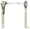 3 * 3M Metall Rosenbogen, Wedding Arch, Gartenbogen für Kletterpflanzen und Rosen, Hochzeit Bögen für Zeremonie Kreis Ballonbogen für Outdoor Indoor Gold