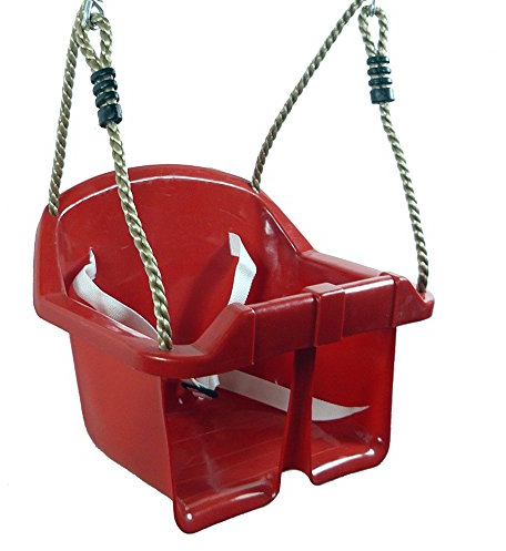 Wickey Balançoire pour bébé en plastique pour l'extérieur - Sûr et confortable avec sangles de sécurité - Balançoire pour tout-petits pour tour de jeu, cadre d'escalade, jouet d'extérieur