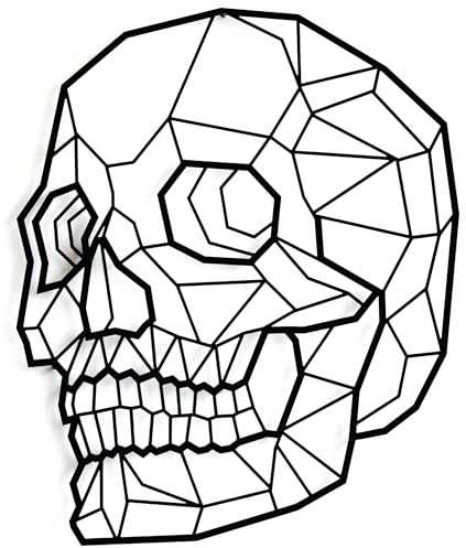 keluly Totenkopf, Metallskulptur, Gothic-Kunst, Wanddekoration, Dekoration, Souvenir, Poster, Geschenk Schädel für Freunde und Paare.