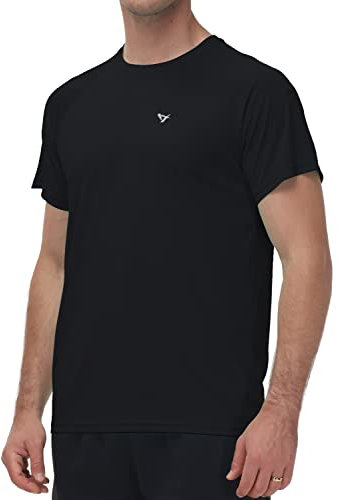 VAYAGER Camiseta UV para Hombre, Camiseta de Natación UPF 50+, Secado Rápido, Ajuste Holgado, Camiseta de Surf Acuático