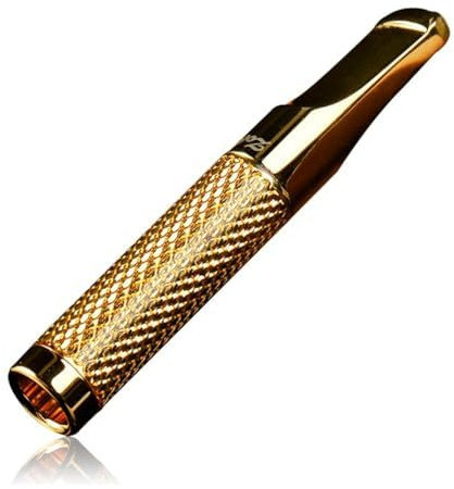 Zigarettenfilter, die Teer und Chemikalien entfernen, wiederverwendbare Teerblocker-Zigarettenfilter mit Mehrfachfiltration für alle Zigarettengrößen, Metall, Golden