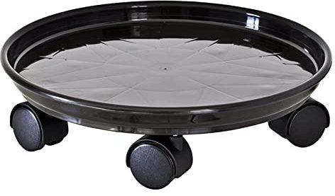 LICONG-2020 Support de plantes rond robuste avec roulettes, support pour pot de fleurs d'extérieur sur roulettes, plateau roulant pour intérieur (C, M)
