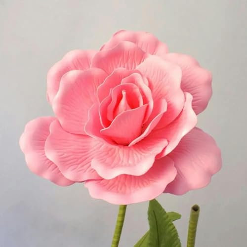 ZEYRU Fiore artificiale gigante Fiore finto Grande schiuma Rosa Sfondo di matrimonio Decorazione Vetrina Palcoscenico San Valentino-rosa scuro