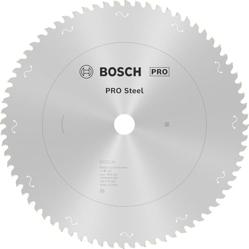 Bosch 1x PRO Steel Sägeblatt Circular Saw Blade, 305 x 2,2 x 25,4 mm, T72 | für Stahl, Ø 305 mm, Professional Zubehör kabelgebundene Metallkreissäge