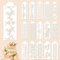 wadafen Plantillas para Tartas, 16 Piezas Stencil Plantillas Decoración de Pasteles, Plantilla Encaje de Pastel Reutilizables para Decorar Pasteleria, Galletas, Reposteria 29x10 cm