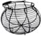 HGZLQKD Wire Egg Basket Egg Holder with Handle Farmhouse Round Portable Egg Collecting Basket Container for Vegetables Bread Fruits, Black