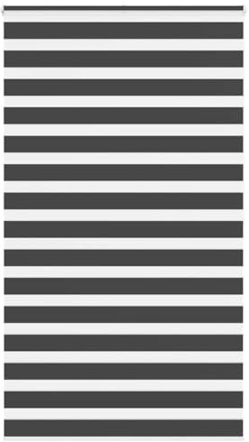 vidaXL Doppelrollo Schwarz 135x200 cm Stoffbreite 130,9 cm Polyester