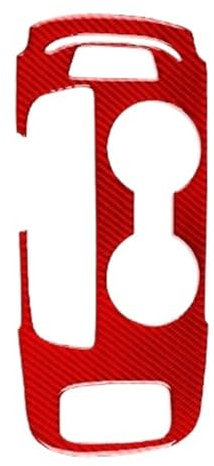 Qjahxkf Kohlefaser Aufkleber Für Chevrolet Für Malibu 2016-2024 Getriebe Shift Wasser Tasse Halter Panel Dekorative Abdeckung Carbon Faser Aufkleber Dekorativ Zubehör Geschenk(Red Carbon A)