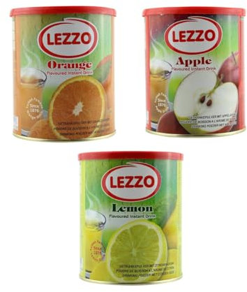 Türkischer Instanttee Pulver Getränkepulver Set 3x700 g in der Dose Apfel Orange Zitrone