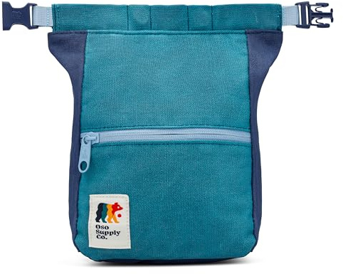 OSO Supply Co Kulshan Bouldereimer, große Kreide-Tasche zum Klettern, Kreidetopf mit magnetischem Roll-Down-Verschluss, Bürstenschlaufe, Reißverschlusstaschen für Kletterer