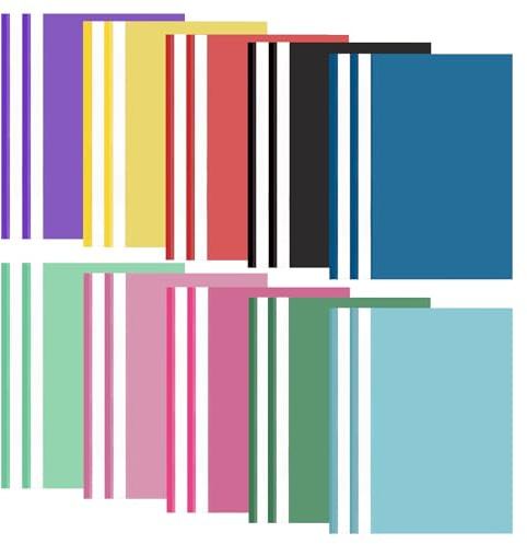 20 PCS A4 Project Folder, Plastic Display Folder, Presentation Folders | Folders for Paperwork A4, Document Organiser with Clear Cover, for Office School Report Document File (10 Colours)