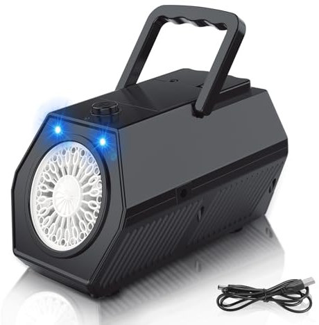 BuzzoXerex Maquina Burbujas, 20000+/Min Maquina Pompas Jabon, Máquina de Burbujas Niños Automática con Jabón Líquido de Burbujas, Luz LED, Cable USB para Decoración Bodas Juegos al Aire Libre (Negro)