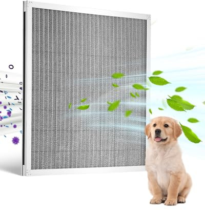 VEVOR Filtre à Air Électrostatique, 501,65 x 501,65 x 20,8 mm, Filtre à Air de Fournaise Aluminium Lavable Réutilisable, Indice MERV 8, Installation Facile, pour Systèmes CVC, Climatisation Centrale