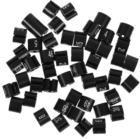 MAGICLULU 50 Stück Kleiderbügel Größenmarker Aus Kunststoff Mit Zahlen 1-50 Für Garderobe Und Geschäft Platzsparende Kleiderbügelgrößenmarkierungen Zur Schnellen Größenidentifikation