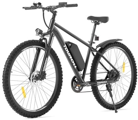 Touroll U2 E-Bikes, 29 Zoll E Bike Herren Damen mit Abnehmbarer 48V 15Ah Akku, 250W 55N.M Motor MTB, Elektrofahrrad Reichweite bis zu 150KM, E-Mountainbike mit 7 Gang, Hydraulische Scheibenbremse