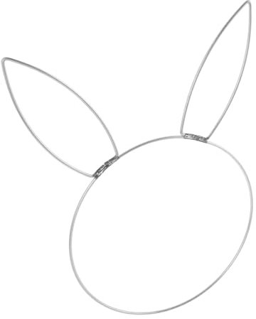 HIAKDOFT Osterhasen Kopf Metallring Kreatives Bastelzubehör für Kranzdekorationen für Wände Türen und Garten zu Montieren und DIY Projekte