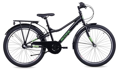S’COOL Kinderfahrrad 20, 24, 26 Zoll, 3-Gang Nabenschaltung mit Rücktrittbremse, troX, Körpergröße 115–165 cm, 6–14 Jahre, sicher im Alltag, für Jungen & Mädchen