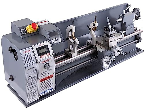 Mini Metal Lathe,Metal Lathe Machine 1100W 220MMx750MM Variable-Speed Metal Lathe RPM Metal Milling Machine Digital Milling