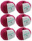 MyOma Merinowolle Magenta (Fb 3374) - 6 Knäuel Pinke Wolle zum Stricken - Dick + Label - 50g/75m - Nadelstärke 6-7mm - Weiches Merino Garn