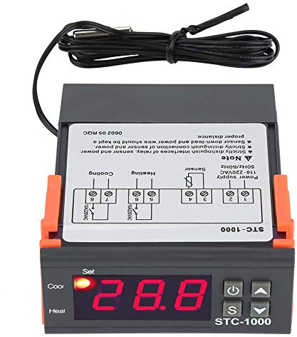 STC-1000 Regulador de Temperatura Digital -50 ℃ ~ 99 ℃ Alarma termostato Inteligente LED con Sensor AC110V-220V