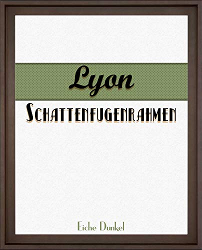 Homedeco-24 Lyon Schattenfugenrahmen 60x120 cm in Eiche Dunkel Dekor ohne Verglasung ideal für Canvas Leinwand Bilder Farbwahl