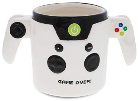 Mugniv Game Over Controller Novelty Mug: Ceramic Coffee Mugs & Tea Cup, Unique & Fun Cool Mug for Gamers, Coffee Lovers Gifts, Kids Mugs For Hot Chocolate, Video Game Decor Kitchen Cups - 12.4 Oz.