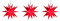 3D LED Stern Ø 12 cm Weihnachtsstern Batterie Ministern Innen Kunststoff Stern klein Leuchtstern Deko für innen Indoor von Dekowelt (3er Kette rot)