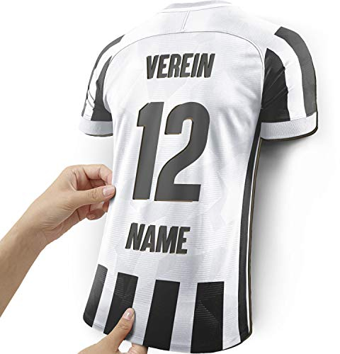 Elbeffekt Trikotlampe für Turin Fans aus Holz - personalisierbares Geschenk - schenke dein individuellen Turin Fanartikel aus Echtholz