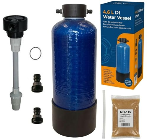 Bayersan Di Pressure Vessel 7 L Pure Water Equipment - Pure Water Resin Vessel For Window Cleaning, Motorbike Cleaning, Car Detailing, Valeting or Washing or Aquatics Uses (Empty)