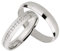 Ardeo Aurum Trauringe Damenring und Herrenring aus 375 Gold Weißgold mit Zirkonia Eheringe 4 mm Breite Paarpreis