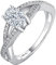 YL Verlobungsring Unendlichkeit Ring 925 Sterling Silber mit Oval Zirkonia Ehering für Braut Damen(Größe 52）