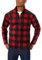 Amazon Essentials Giacca in Pile con Cerniera Intera (Disponibile in Taglie Big And Tall) Uomo, Nero Rosso Buffalo Plaid, S
