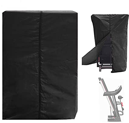 Funda para Cinta de Correr Impermeable A Prueba de Polvo Plegable Funda para Maquina Funcionando con Cremallera Y Cordón Tela Oxford 210D para Gimnasio Interior Hogar Exterior,Negro,95*75*160cm