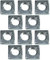 AERZETIX - C49560 - Set di 10 dadi quadrati M10 piatti profilo basso 17.0x5.0mm filettatura metrica femmina - in acciaio al carbonio