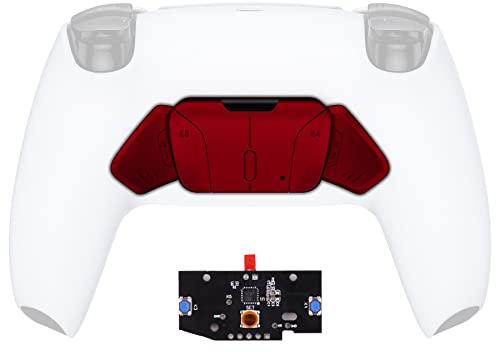 eXtremeRate RISE4 Ersatz Rück Paddles&Remapper Board für ps5 Controller Rise/RISE4 Remap Kit, Austauschbar K1K2K3K4 Back Button/PCBA Platine[KEIN Full Remap Kit]-Rot